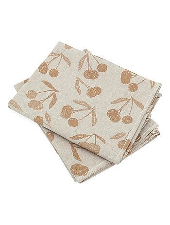 Lot de 2 torchons de cuisine toile coton BING 50x70 cm