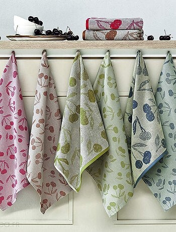 Lot de 2 torchons de cuisine toile coton BING 50x70 cm