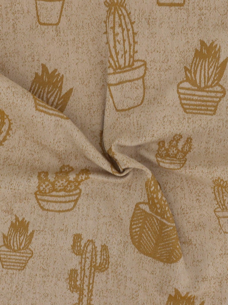 Lot de 2 torchons de cuisine toile coton CACTUS 50x70 cm Jaune - Kiabi