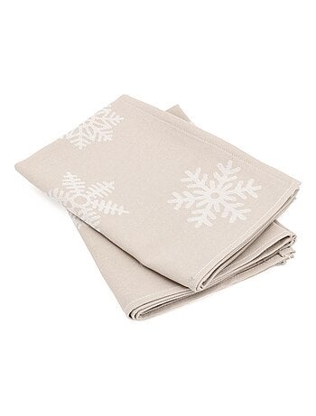 Lot de 2 torchons de cuisine toile coton ICE 50x70 cm