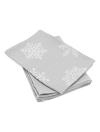 Lot de 2 torchons de cuisine toile coton ICE 50x70 cm