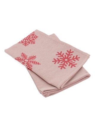 Lot de 2 torchons de cuisine toile coton ICE 50x70 cm