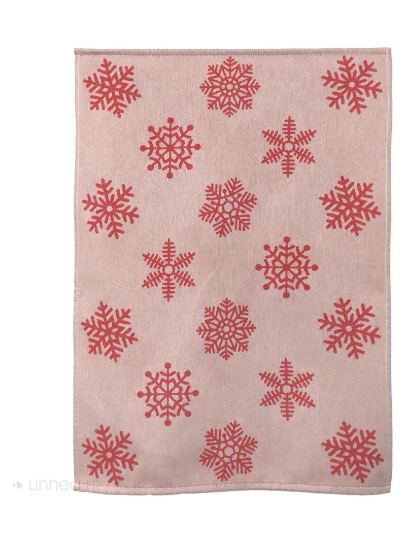 Lot de 2 torchons de cuisine toile coton ICE 50x70 cm Rouge - Kiabi