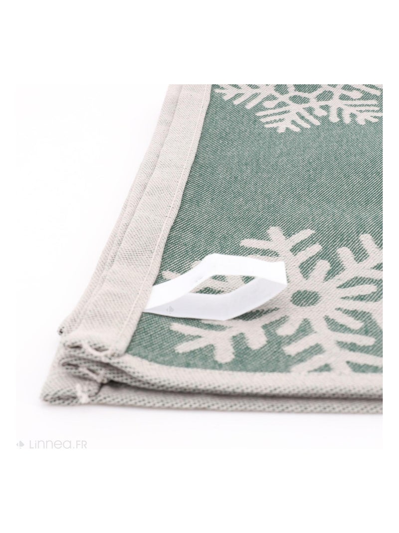 Lot de 2 torchons de cuisine toile coton ICE 50x70 cm Vert - Kiabi