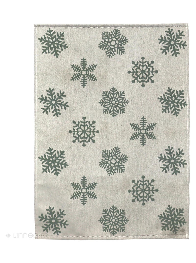 Lot de 2 torchons de cuisine toile coton ICE 50x70 cm Vert - Kiabi