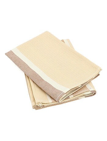 Lot de 2 torchons de cuisine toile coton OTON 50x70 cm