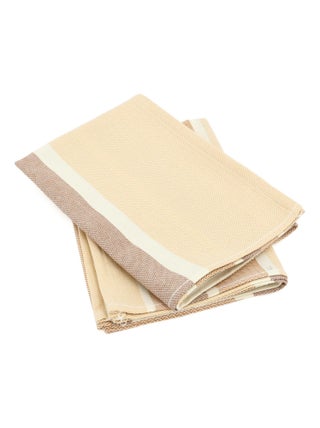 Lot de 2 torchons de cuisine toile coton OTON 50x70 cm