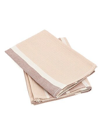 Lot de 2 torchons de cuisine toile coton OTON 50x70 cm