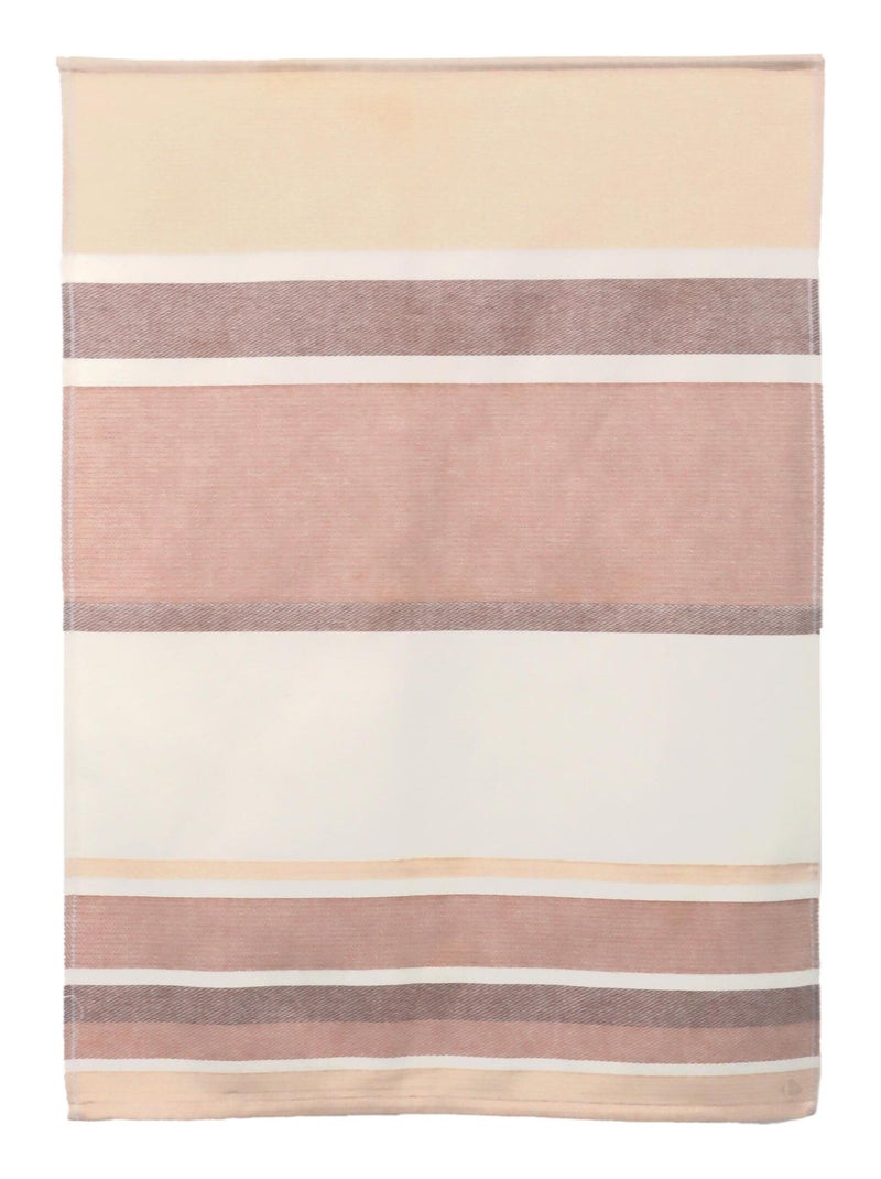 Lot de 2 torchons de cuisine toile coton OTON 50x70 cm Marron - Kiabi
