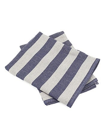Lot de 2 torchons de cuisine toile coton PAT 50x70 cm