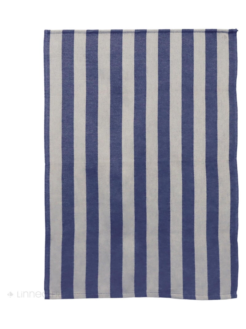 Lot de 2 torchons de cuisine toile coton PAT 50x70 cm Bleu - Kiabi