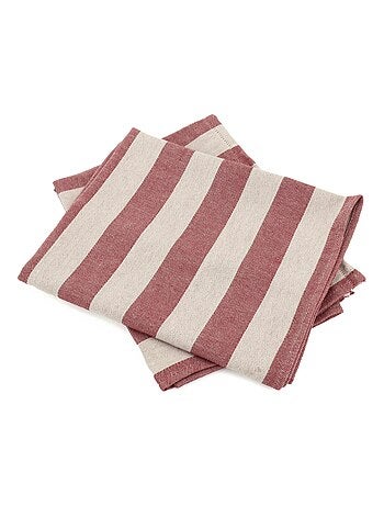 Lot de 2 torchons de cuisine toile coton PAT 50x70 cm