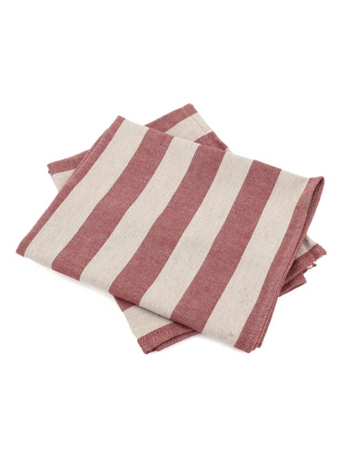 Lot de 2 torchons de cuisine toile coton PAT 50x70 cm - Kiabi