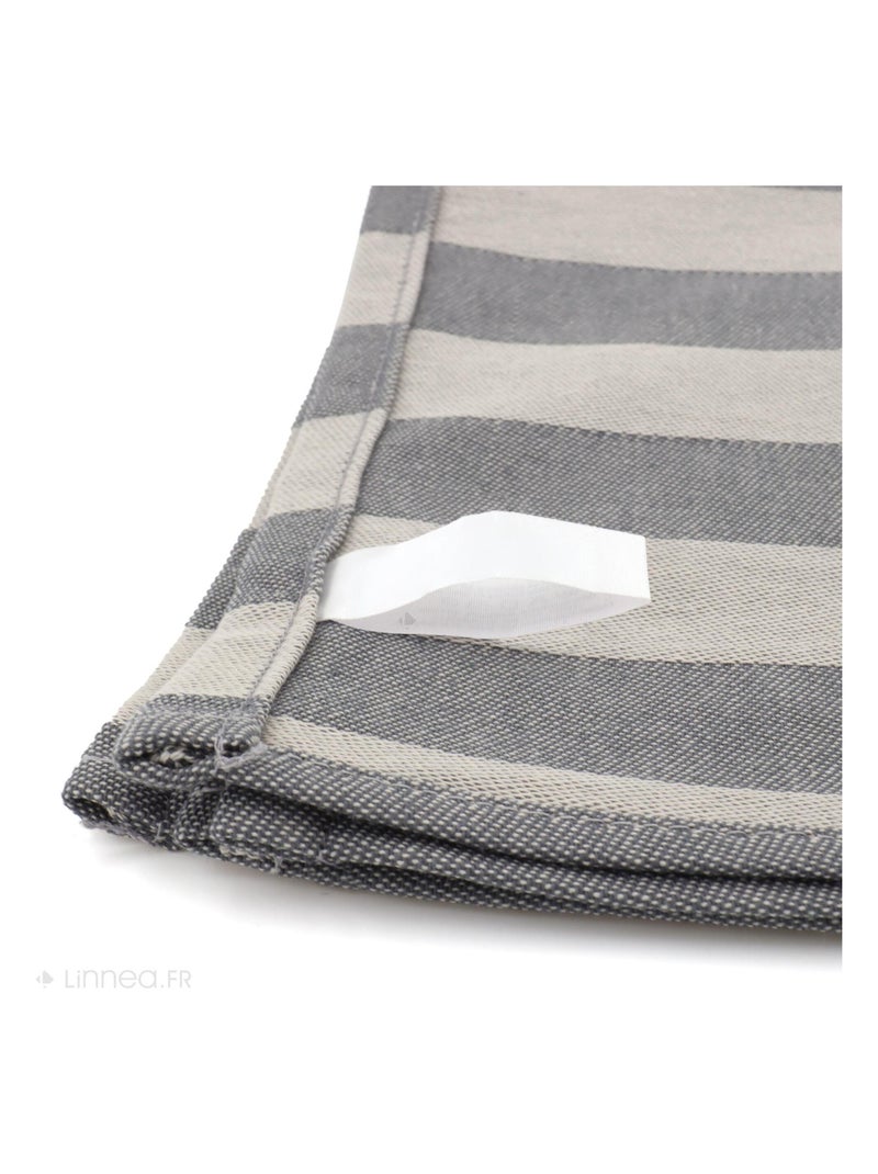 Lot de 2 torchons de cuisine toile coton PAT 50x70 cm Gris - Kiabi