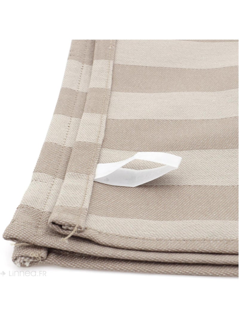 Lot de 2 torchons de cuisine toile coton PAT 50x70 cm Marron - Kiabi