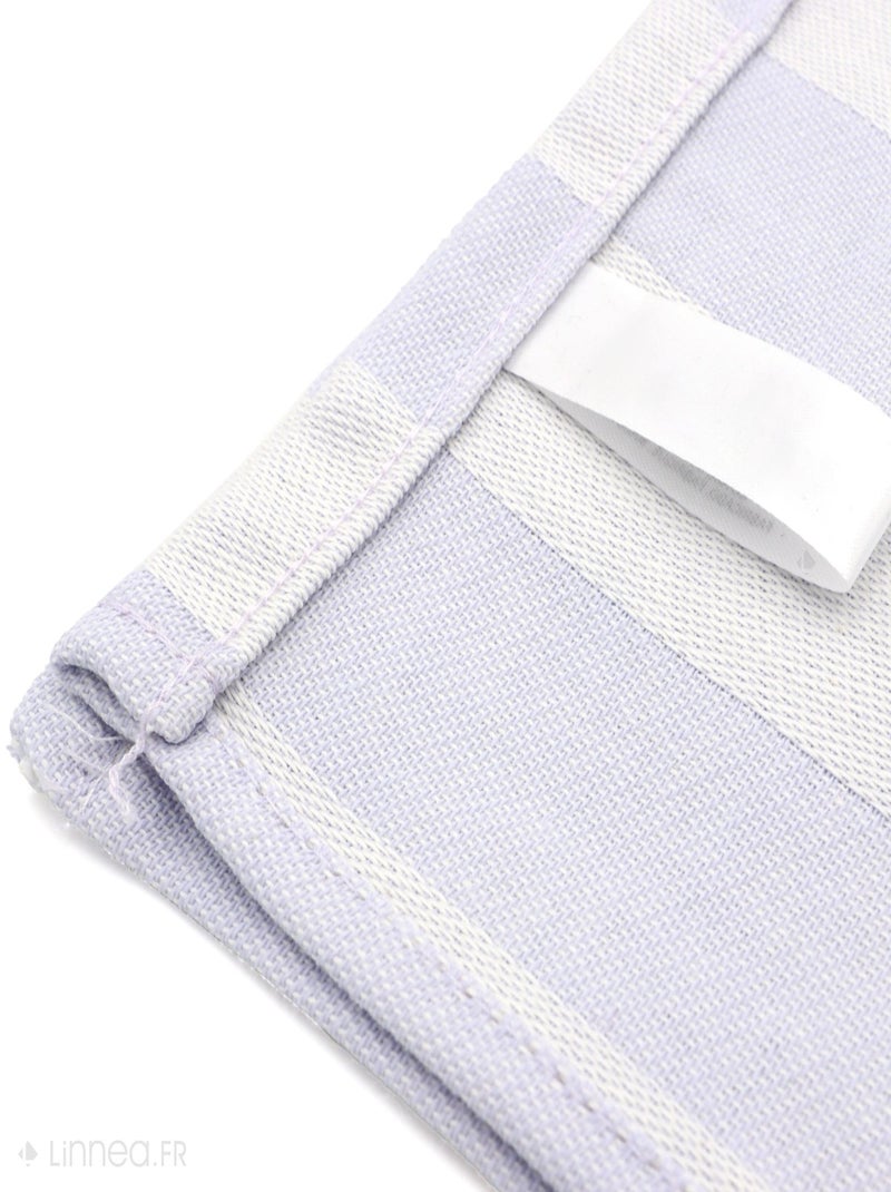 Lot de 2 torchons de cuisine toile coton PAT II 50x70 cm Bleu - Kiabi