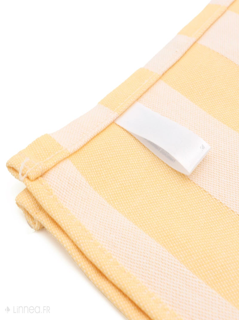 Lot de 2 torchons de cuisine toile coton PAT II 50x70 cm Jaune - Kiabi