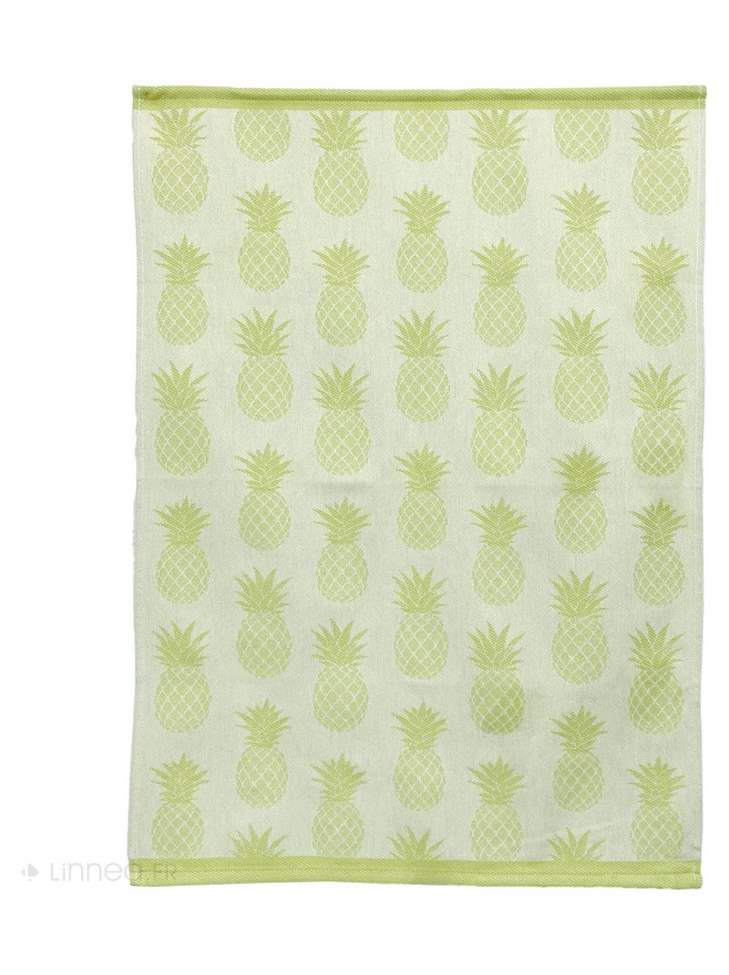 Lot de 2 torchons de cuisine toile coton PINEAPPLE 50x70 cm Vert - Kiabi