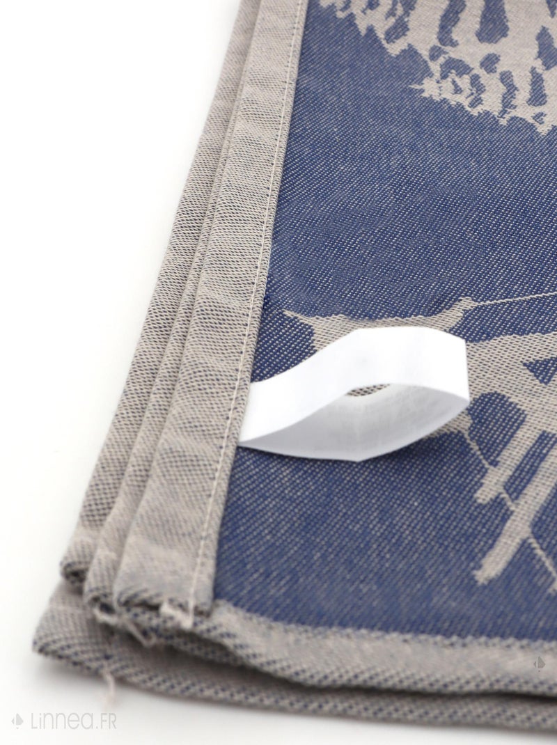 Lot de 2 torchons de cuisine toile coton SKI 50x70 cm Bleu - Kiabi