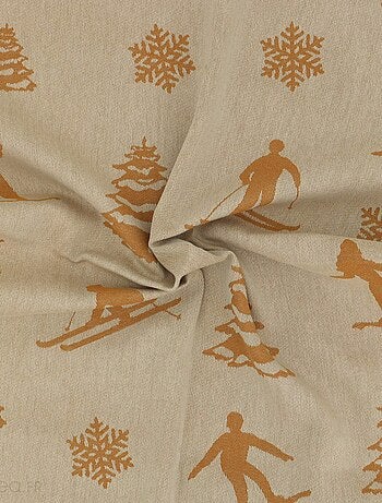 Lot de 2 torchons de cuisine toile coton SKI 50x70 cm