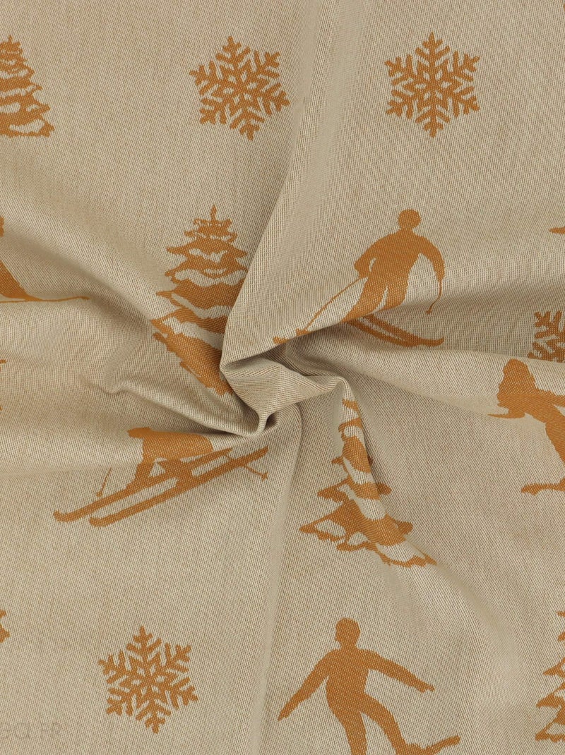 Lot de 2 torchons de cuisine toile coton SKI 50x70 cm Jaune - Kiabi