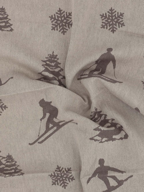Lot de 2 torchons de cuisine toile coton SKI 50x70 cm - Kiabi