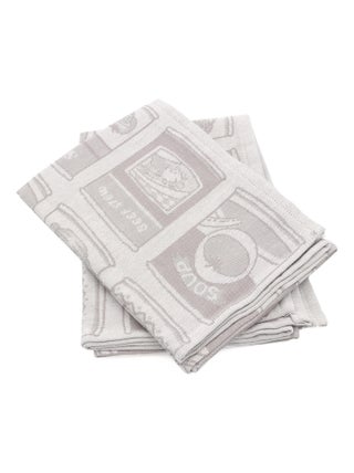 Lot de 2 torchons de cuisine toile coton SOUP 50x70 cm