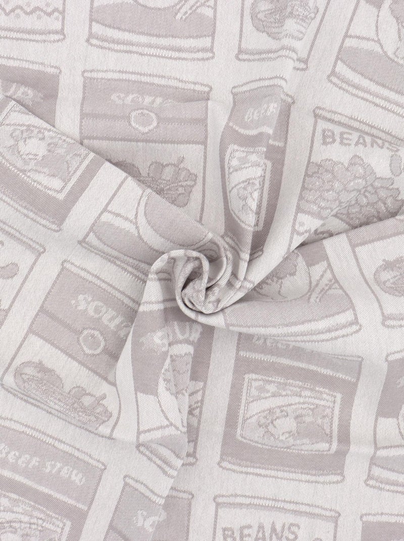 Lot de 2 torchons de cuisine toile coton SOUP 50x70 cm Gris - Kiabi