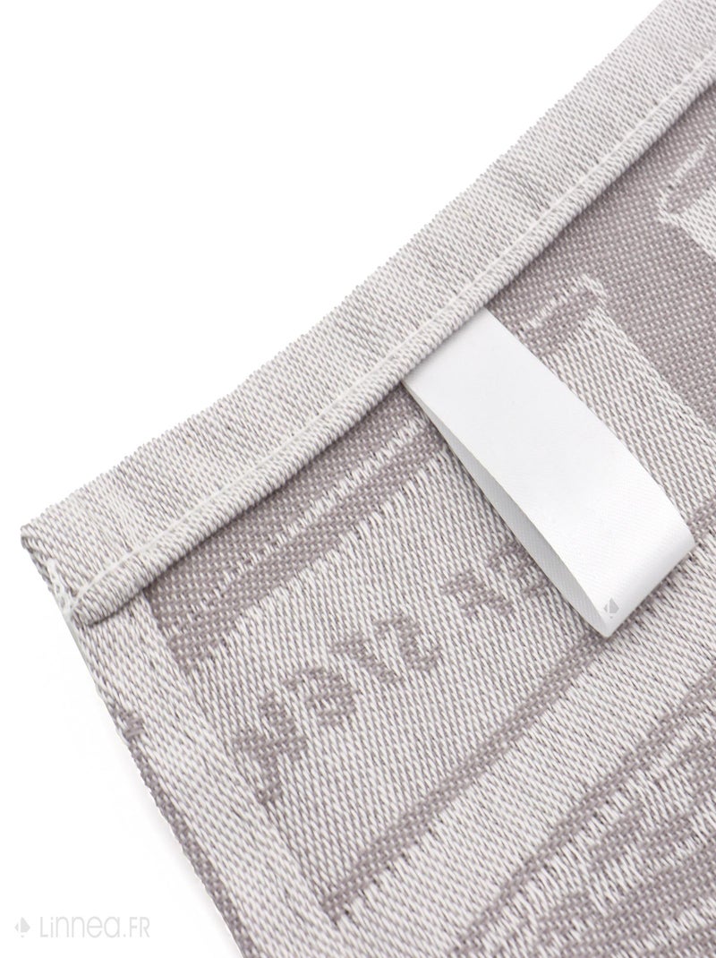 Lot de 2 torchons de cuisine toile coton SOUP 50x70 cm Gris - Kiabi