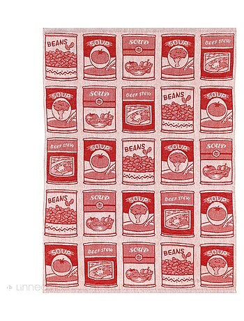 Lot de 2 torchons de cuisine toile coton SOUP 50x70 cm