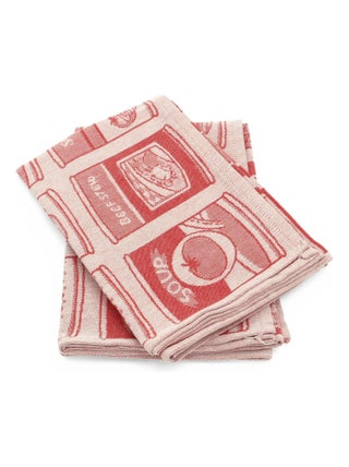 Lot de 2 torchons de cuisine toile coton SOUP 50x70 cm