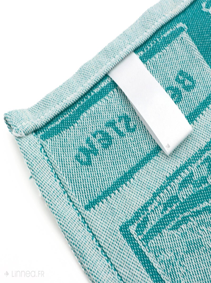 Lot de 2 torchons de cuisine toile coton SOUP 50x70 cm Vert - Kiabi