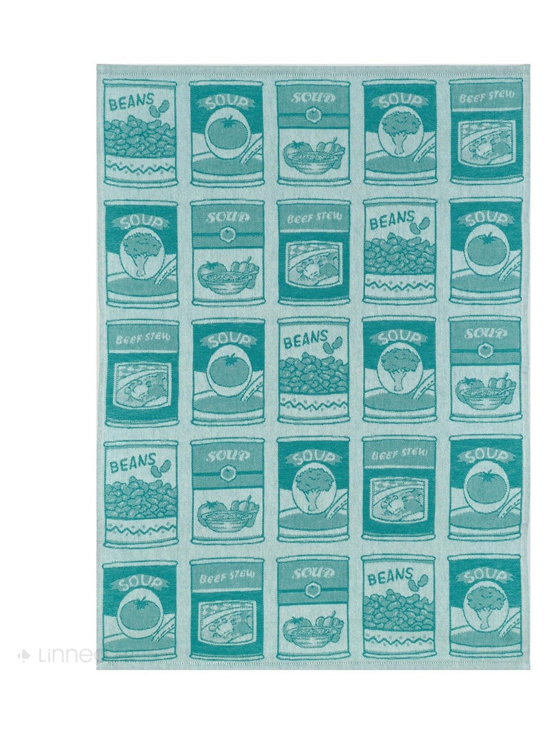 Lot de 2 torchons de cuisine toile coton SOUP 50x70 cm Vert - Kiabi