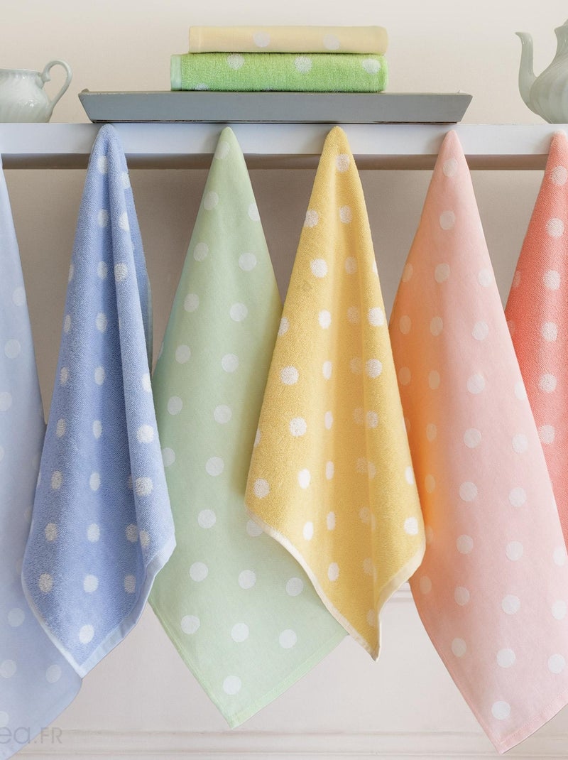 Lot de 2 torchons de cuisine toile coton SPOT II 50x70 cm Jaune - Kiabi