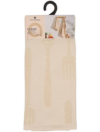 Lot de 2 torchons 45x70cm TERRY