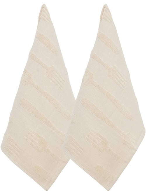 Lot de 2 torchons en coton TERRY - Kiabi