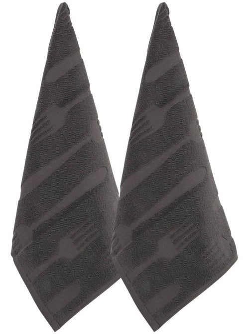 Lot de 2 torchons en coton TERRY - Kiabi