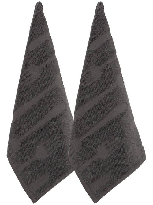 Lot de 2 torchons en coton TERRY - Kiabi