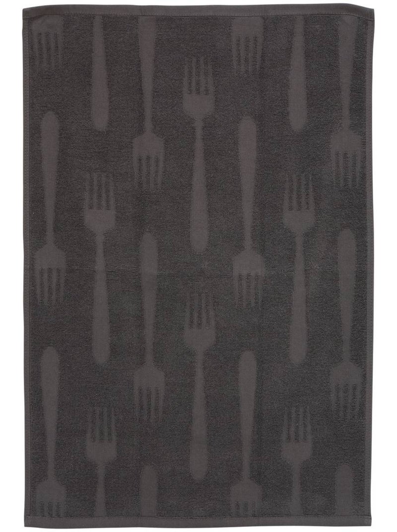 Lot de 2 torchons en coton TERRY Gris - Kiabi