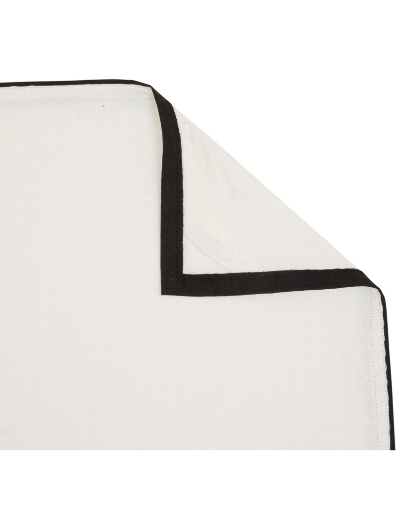 Lot de 2 torchons en coton WAFFLE Blanc - Kiabi