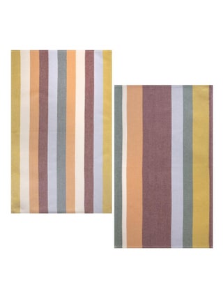 Lot de 2 torchons en jacquard de coton, GASPARD ET FELIX