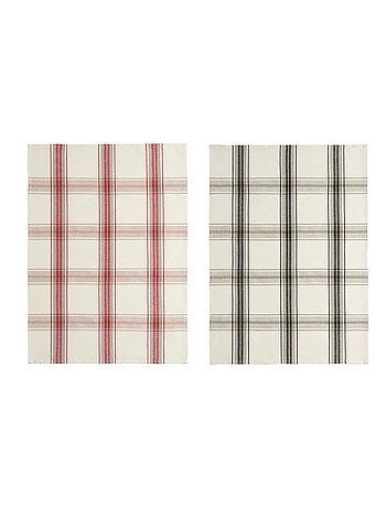 Lot de 2 torchons en métis, BOCAGE