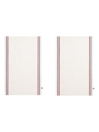 Lot de 2 torchons en pur lin, Made in France, TRICOLORE