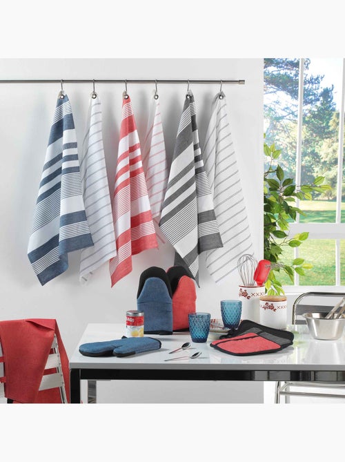 Lot de 2 torchons Harnold gris - Kiabi