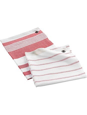 Lot de 2 torchons Harnold rouge