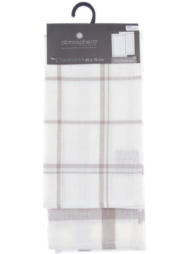 Lot de 2 torchons imprimés TRADITION Gris - Kiabi