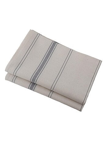 Lot de 2 torchons métis lin-coton BRASSERIE