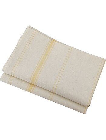 Lot de 2 torchons métis lin-coton BRASSERIE