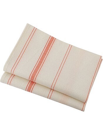 Lot de 2 torchons métis lin-coton BRASSERIE