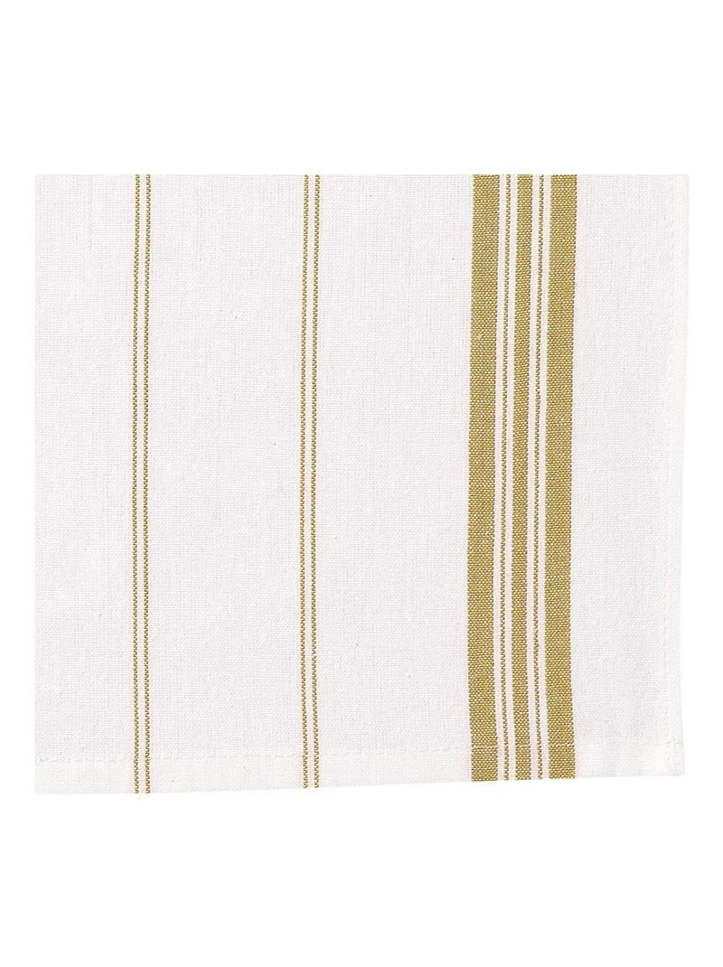 Lot de 2 Torchons rayé – Absorbant et décoratif Jaune - Kiabi